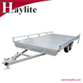 Completamente galvanizado Tandem Flat Trailer completamente estructura de soldadura para la venta